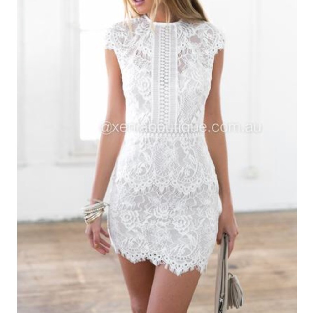 White lace dress